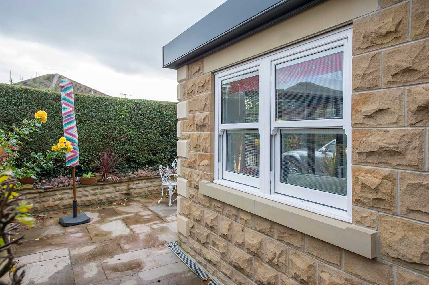 Blinds in Glass in Baldock: integral blinds in the windows of a stone house