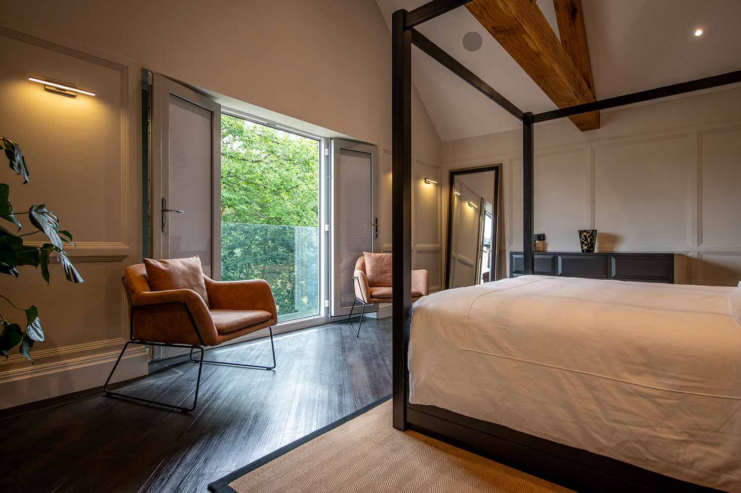 Blinds in Glass in Baldock: integral blinds in bedroom French doors